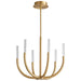 Oxygen Lighting Presto! Aged Brass 6 Light LED Chandelier 3-657-40