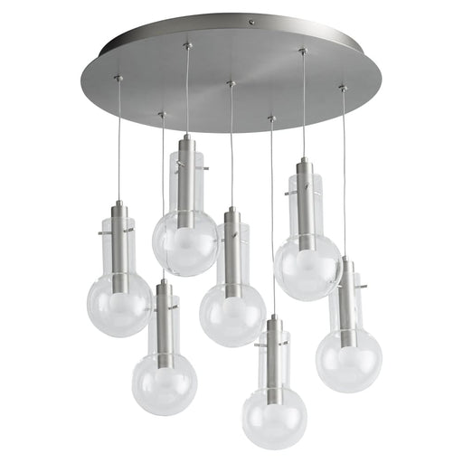 Oxygen Lighting Primo Satin Nickel 7 Light LED Pendant 3-674-24