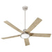 Oxygen Lighting Temple Satin Nickel 56 Inch 3 Blade Outdoor Ceiling Fan 3-115-24