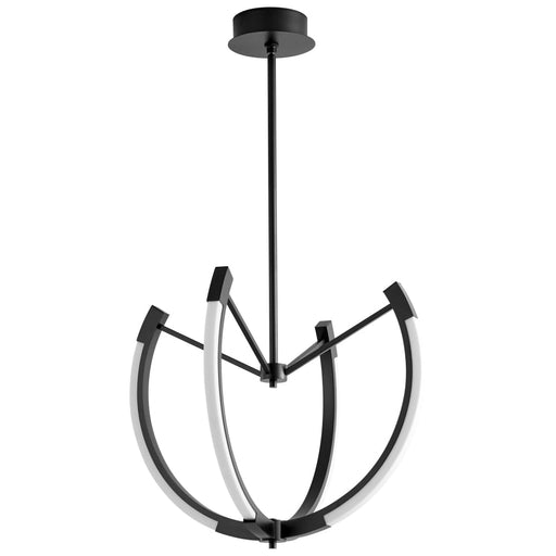 Oxygen Lighting Utopia Black 4 Light LED Chandelier 3-6141-15