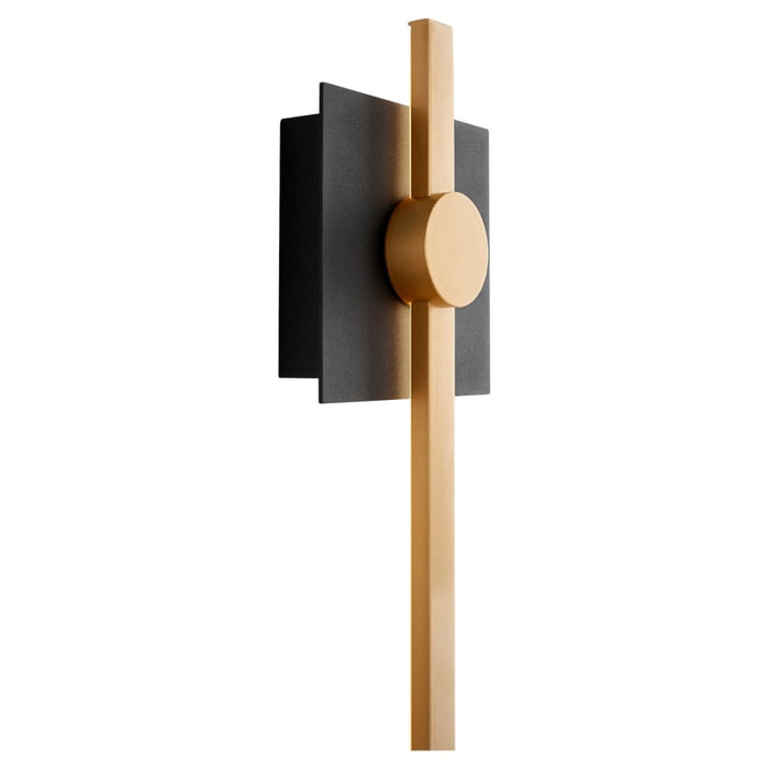 Oxygen Lighting Zora Black Industrial Brass 1 Light LED Wall Sconce 3-50-1550 - Wall Sconces