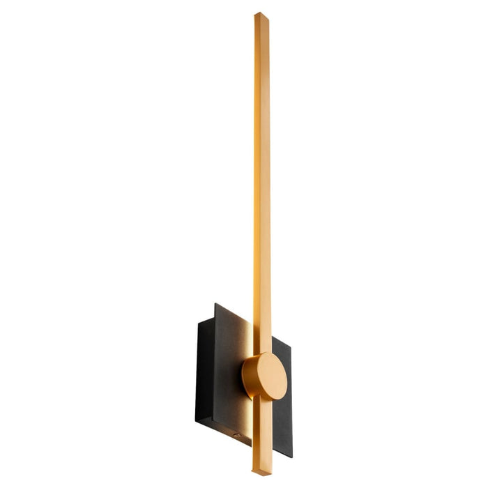 Oxygen Lighting Zora Black Industrial Brass 1 Light LED Wall Sconce 3-50-1550 - Wall Sconces