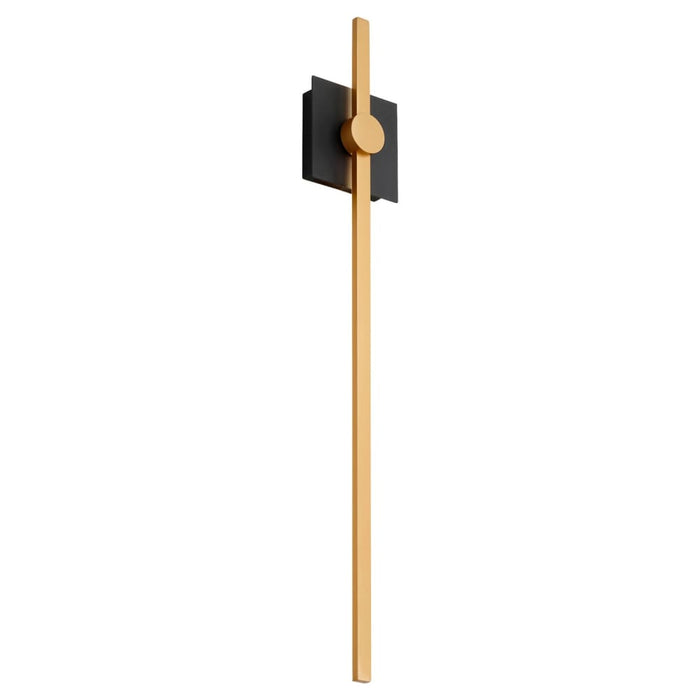 Oxygen Lighting Zora Black Industrial Brass 1 Light LED Wall Sconce 3-51-1550 - Wall Sconces