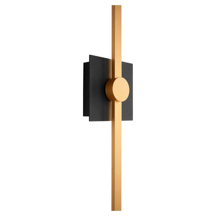 Oxygen Lighting Zora Black Industrial Brass 1 Light LED Wall Sconce 3-52-1550 - Wall Sconces