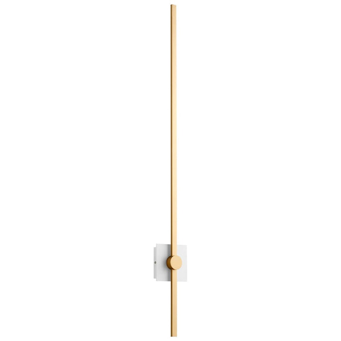 Oxygen Lighting Zora White Industrial Brass 1 Light LED Wall Sconce 3-52-650