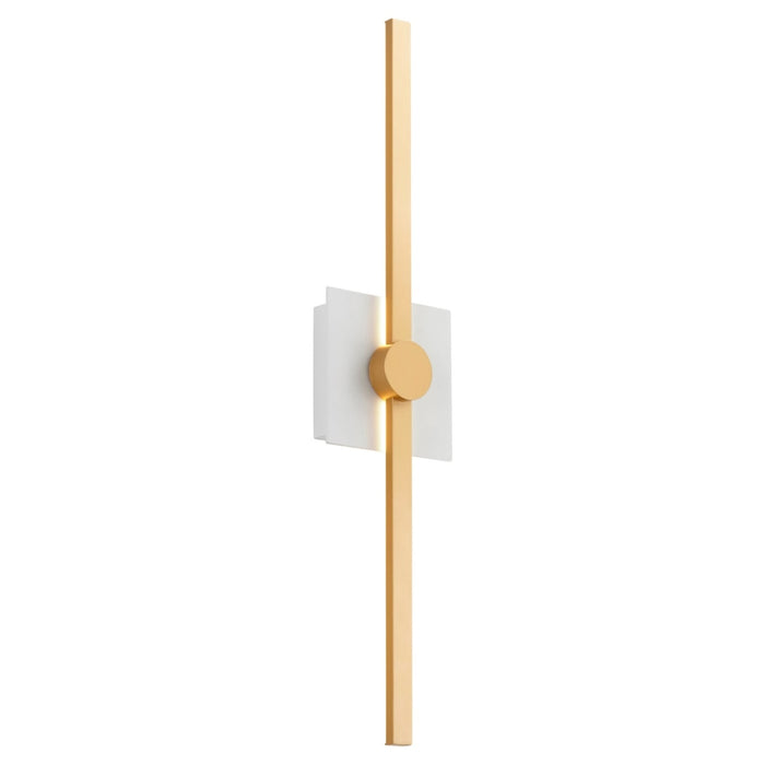 Oxygen Lighting Zora White Industrial Brass 1 Light LED Wall Sconce 3-53-650 - Wall Sconces