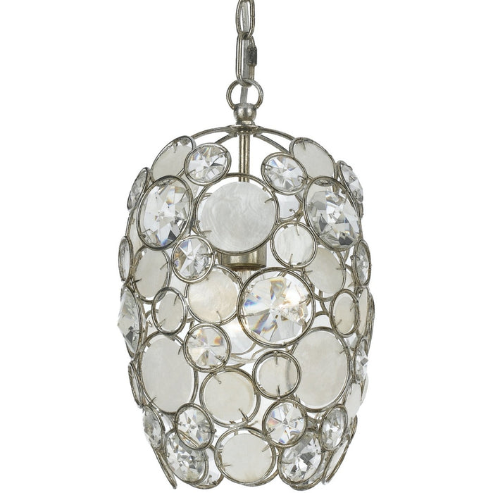 Palla 1 Light Antique Antique Silver Mini Chandelier - Chandeliers