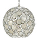 Palla 6 Light Antique Silver Sphere Chandelier - Chandeliers