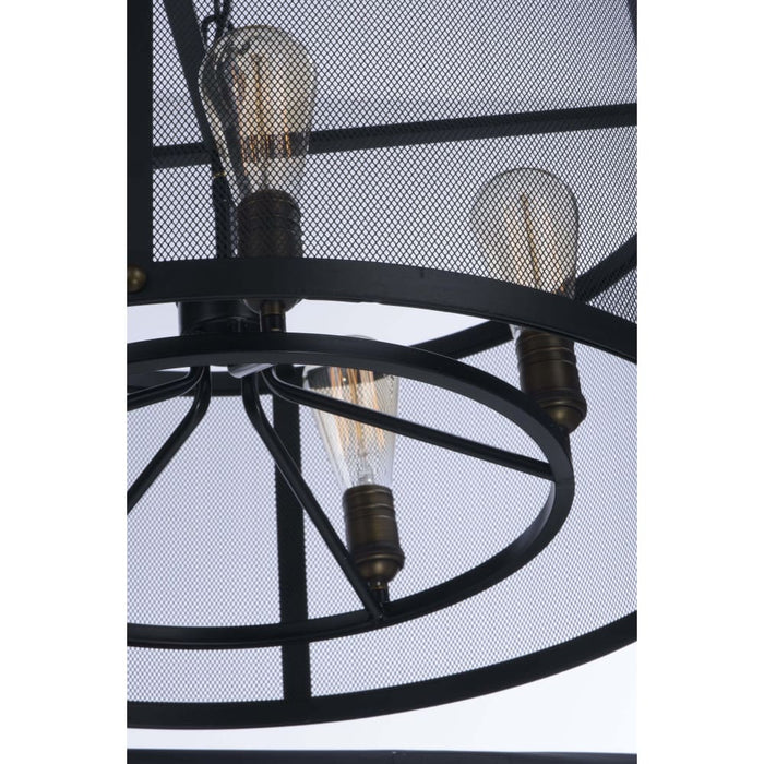 Palladium Black / Natural Aged Brass Chandelier - Chandeliers