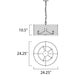 Palladium Black / Natural Aged Brass Chandelier - Chandeliers