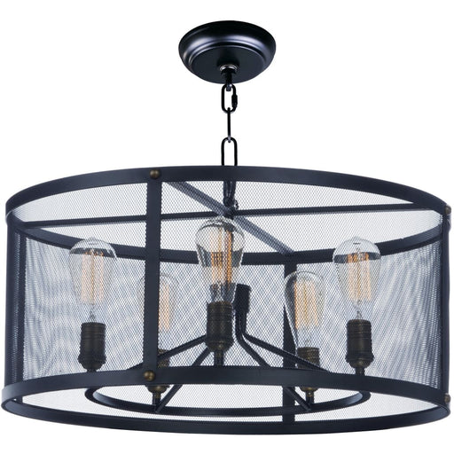 Palladium Black / Natural Aged Brass Chandelier - Chandeliers