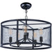 Palladium Black / Natural Aged Brass Chandelier - Chandeliers