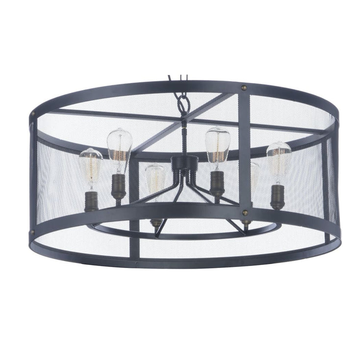 Palladium Black / Natural Aged Brass Chandelier - Chandeliers