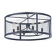 Palladium Black / Natural Aged Brass Chandelier - Chandeliers