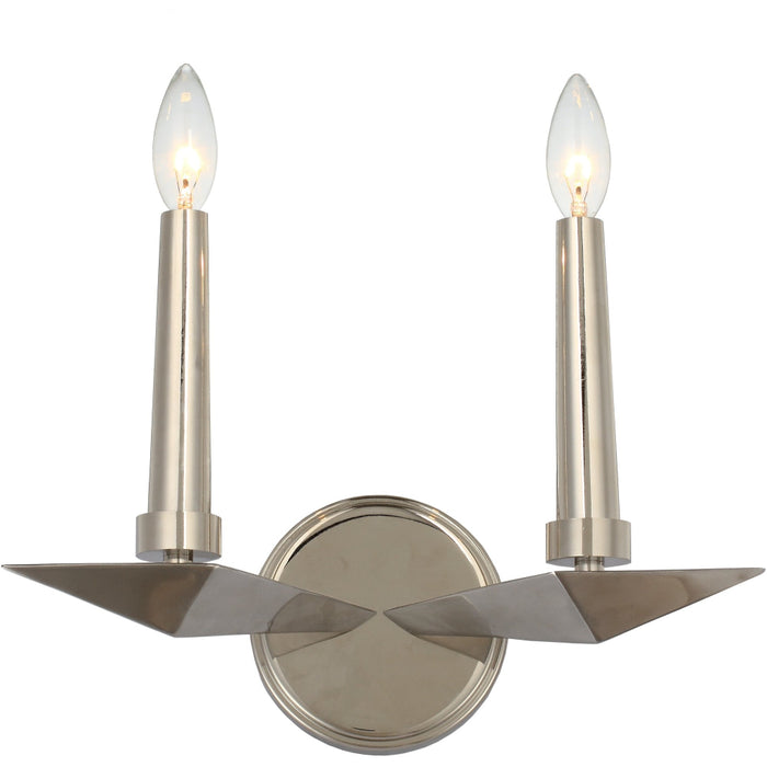 Palmer 2 Light Polished Nickel Sconce - Wall Sconce