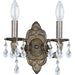 Paris Market 2 Light Clear Crystal Venetian Bronze Sconce - Wall Sconce