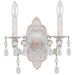 Paris Market 2 Light Spectra Crystal Antique White Sconce - Wall Sconce