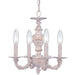 Paris Market 4 Light Antique Antique White Mini Chandelier - Chandeliers