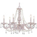 Paris Market 6 Light Clear Element Crystal Antique White Chandelier - Chandeliers