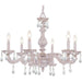 Paris Market 6 Light Clear Element Crystal Antique White Chandelier - Chandeliers