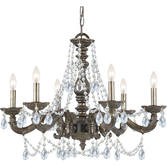 Paris Market 6 Light Clear Element Crystal Venetian Bronze Chandelier - Chandeliers