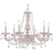 Paris Market 6 Light Clear Spectra Crystal Antique White Chandelier - Chandeliers