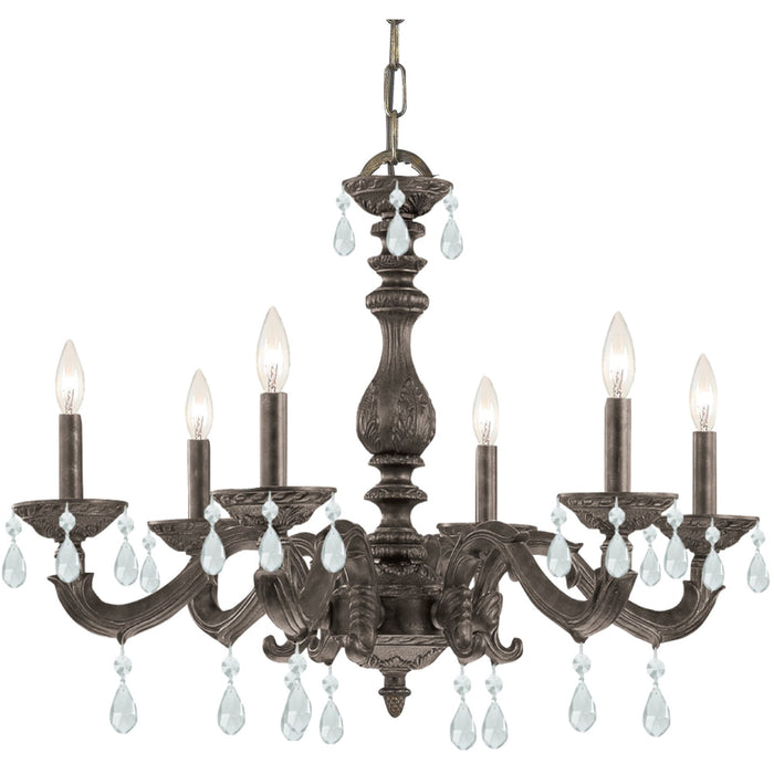 Paris Market 6 Light Clear Spectra Crystal Venetian Bronze Chandelier - Chandeliers