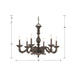 Paris Market 6 Light Venetian Bronze Chandelier - Chandeliers