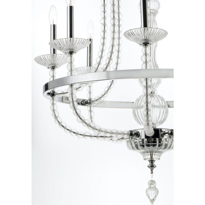 Paris Polished Nickel Chandelier - Chandeliers