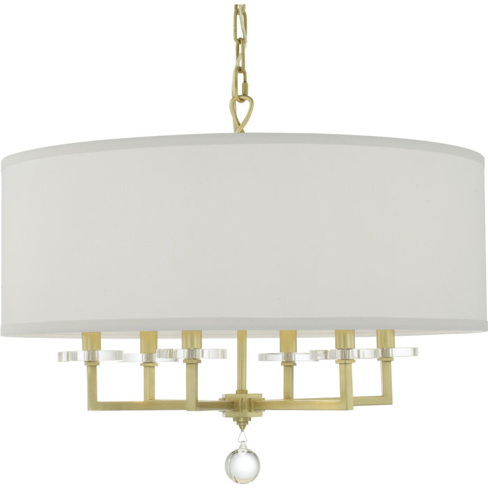 Paxton 6 Light Antique Gold Chandelier - Chandeliers