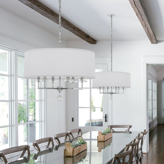 Paxton 6 Light Polished Nickel Chandelier - Chandeliers