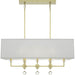 Paxton 8 Light Antique Gold Brass Linear Chandelier - Chandeliers
