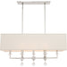 Paxton 8 Light Polished Nickel Linear Chandelier - Chandeliers