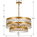 Perla 5 Light Antique Gold Chandelier - Chandeliers