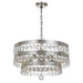 Perla 5 Light Antique Silver Chandelier - Chandeliers