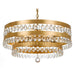 Perla 6 Light Antique Gold Chandelier - Chandeliers