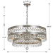 Perla 6 Light Antique Silver Chandelier - Chandeliers
