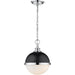 Peyton Matte Black Chrome Mini-Pendant | theLightShop