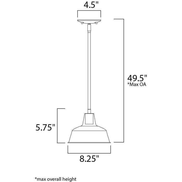 Pier M Weathered Zinc Outdoor Pendant - Outdoor Pendant
