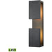 Pierre Textured Matte Black LED Outdoor Hanging - Outdoor Hanging