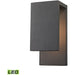 Pierre Textured Matte Black LED Outdoor Sconce - Outdoor Sconce