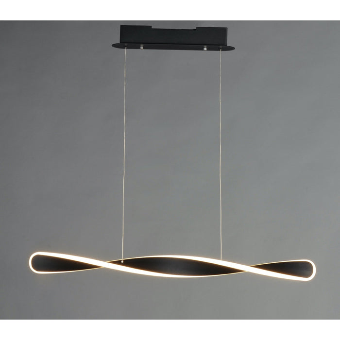 Pirouette Black LED Linear Pendant - Pendants