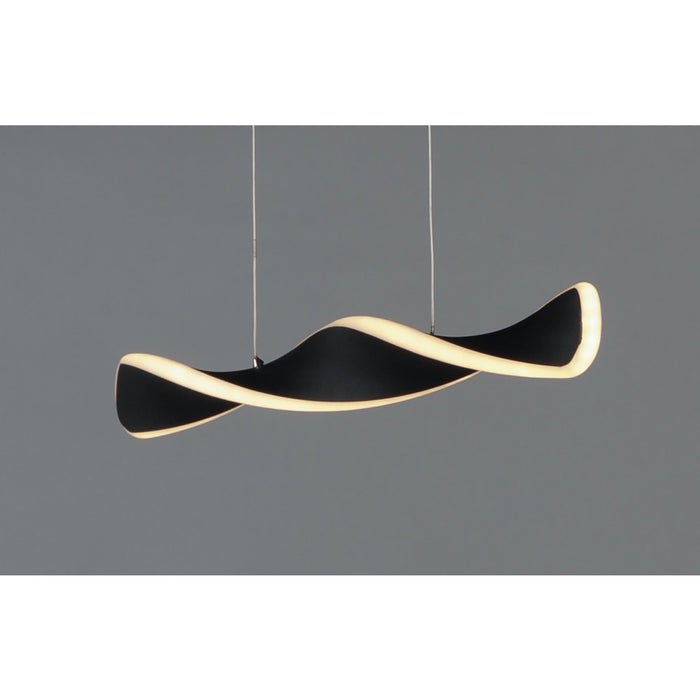 Pirouette Black LED Linear Pendant - Pendants