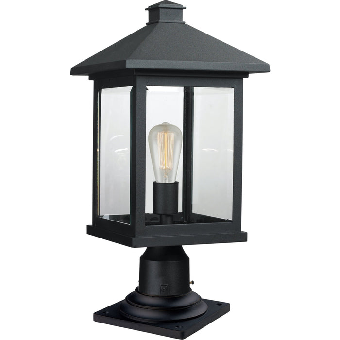 Portland Black Outdoor Pier Mounted Fixture | theLightShop