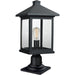 Portland Black Outdoor Pier Mounted Fixture | theLightShop