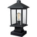 Portland Black Outdoor Pier Mounted Fixture | theLightShop