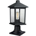 Portland Black Outdoor Pier Mounted Fixture | theLightShop