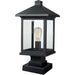 Portland Black Outdoor Pier Mounted Fixture | theLightShop