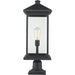 Portland Black Outdoor Pier Mounted Fixture | theLightShop
