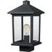 Portland Black Outdoor Post Mount Fixture | theLightShop